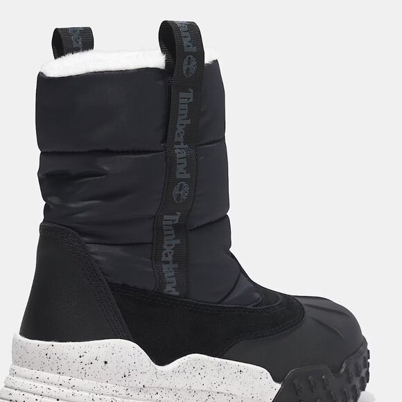 NEW TIMBERLAND Mid Pull On Waterproof Snow Boots black for women 663mn - Picture 7 of 9